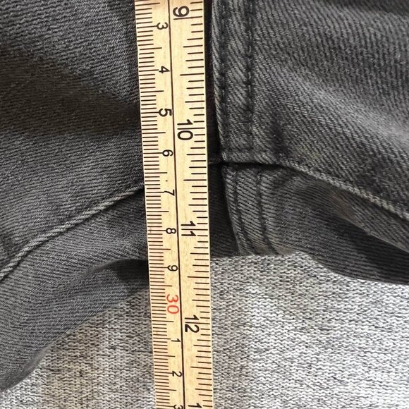 Eddie Bauer Jeans Women Size 14 Black Washed Slightly Curvy Slim Straight Denim - Picture 7 of 16